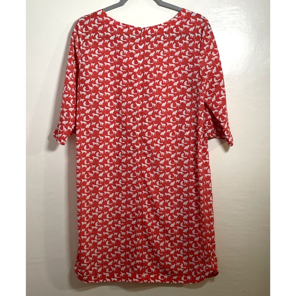 Gap Women’s Coral White Cats Dress Size Small Lightweight Feminine - Picture 3 of 8